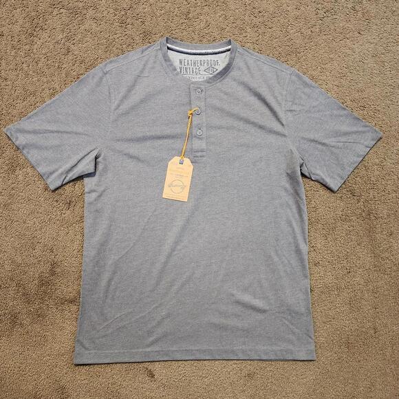 🆕️ Grey S/S Henley Tee, Men's M - Picture 2 of 8